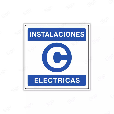 Rótulo Contra Incendios - CLASE C Instalaciones eléctricas | Cod. CI - 62