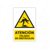 Rótulo de Atención - Atención Peligro de Obstáculos | Cod. AD- 18